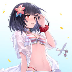 This is a pixiv picture whose title is 水着陰ビカラ.