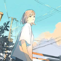 This is a pixiv picture whose title is 夕.