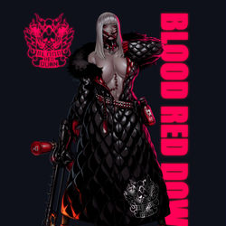 This is a pixiv picture whose title is BLOOD RED DOWN.