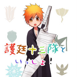 This is a pixiv picture whose title is 【完売】護廷十三隊といっしょ！【描き直し】.