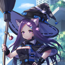 This is a pixiv picture whose title is 魔女警察.