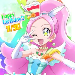This is a pixiv picture whose title is キュアパルフェ誕生記念イラスト.