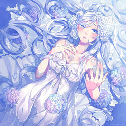 This is a pixiv picture whose title is 紫陽花.