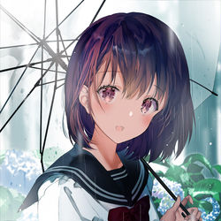This is a pixiv picture whose title is 雨.