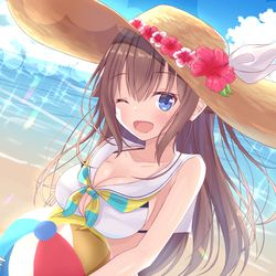 This is a pixiv picture whose title is ビーチボール.