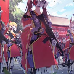 This is a pixiv picture whose title is 干支近衛隊.