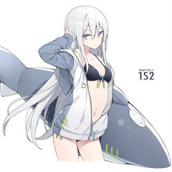 This is a pixiv picture whose title is 水着パーカー.