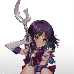 This is a pixiv picture whose title is 破滅と誕生の戦士　セーラーサターン.