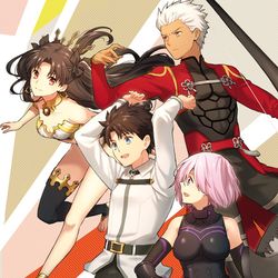 This is a pixiv picture whose title is 【FGO】再録本サンプル（書店委託開始）.