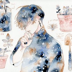This is a pixiv picture whose title is アナログ.