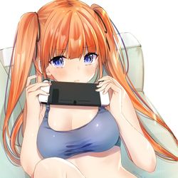 This is a pixiv picture whose title is スポーツブラなら恥ずかしくないと思っている妹.