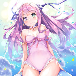 This is a pixiv picture whose title is 水着ルーナ姫.
