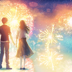 This is a pixiv picture whose title is ミライヲウム.