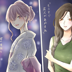 This is a pixiv picture whose title is 夏祭り.