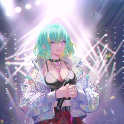 This is a pixiv picture whose title is idol.