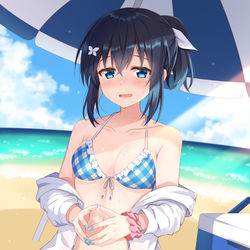 This is a pixiv picture whose title is 「そんなに見られると...ちょっと恥ずかしいです...」.