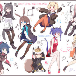 This is a pixiv picture whose title is アークナイツハーフアニバ.