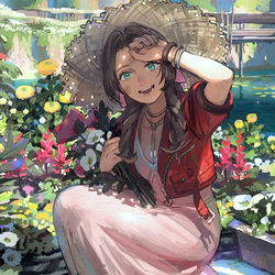 This is a pixiv picture whose title is 庭仕事.