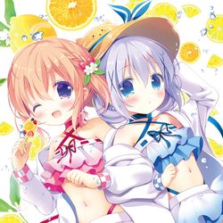 This is a pixiv picture whose title is ココチノと過ごす夏.