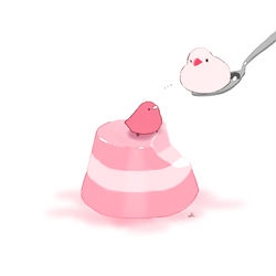 This is a pixiv picture whose title is スプーンとプリン.