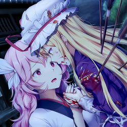 This is a pixiv picture whose title is 「僧兵の追跡」.