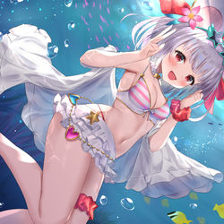 This is a pixiv picture whose title is ねず水着♪.