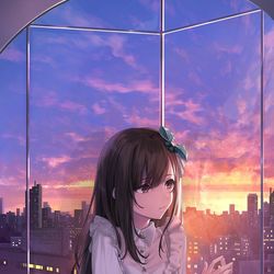 This is a pixiv picture whose title is 夕.