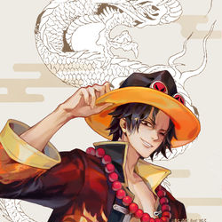 This is a pixiv picture whose title is 海贼国风系列-艾斯.