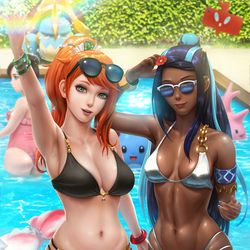 This is a pixiv picture whose title is Sonia&Nessa (Pokemon).