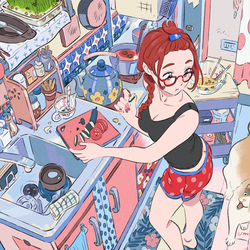 This is a pixiv picture whose title is キッチン.