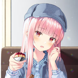 This is a pixiv picture whose title is 一口食べる？.
