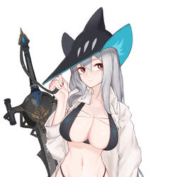 This is a pixiv picture whose title is 泳装Skadi       2/8/2020.