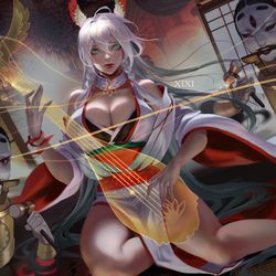 This is a pixiv picture whose title is 阴阳师紧那罗.