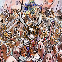 This is a pixiv picture whose title is 埴輪兵団.