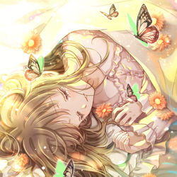This is a pixiv picture whose title is 醒める。*＊.