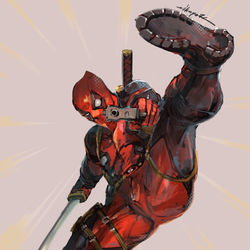 This is a pixiv picture whose title is デッドプール.