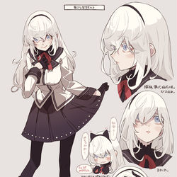 This is a pixiv picture whose title is 無口な留学生の子.