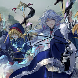 This is a pixiv picture whose title is 【FGO】出陣.