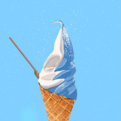 This is a pixiv picture whose title is 波のソフトクリーム.