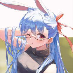 This is a pixiv picture whose title is 眼鏡.
