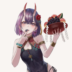 This is a pixiv picture whose title is 酒呑童子.