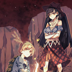 This is a pixiv picture whose title is 【名華祭】明日なき獣.