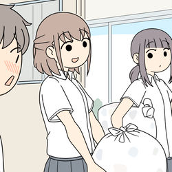 This is a pixiv picture whose title is 「ゴミ捨てに行ってきまーす」.