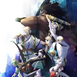 This is a pixiv picture whose title is 天上引き裂きし.