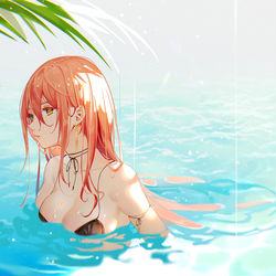 This is a pixiv picture whose title is 青い.