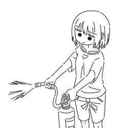 This is a pixiv picture whose title is 消火器.