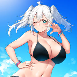 This is a pixiv picture whose title is 👙.