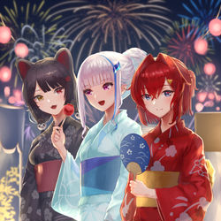 This is a pixiv picture whose title is さんばか.