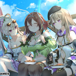 This is a pixiv picture whose title is 【フラワーナイトガール】海の家の昼休み.