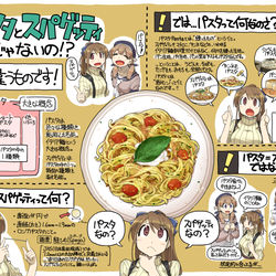 This is a pixiv picture whose title is スパゲティとパスタ、違いって知ってますか？.